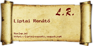 Liptai Renátó névjegykártya