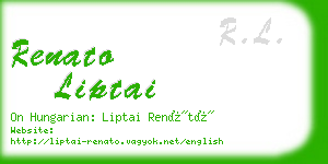 renato liptai business card